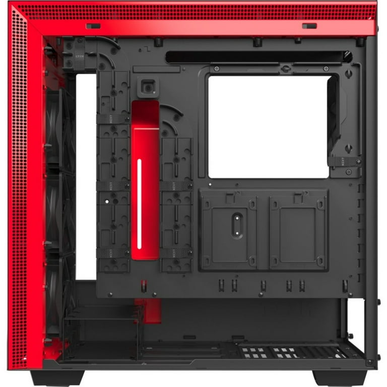 NZXT Case H710 TG Mid-Tower USB Matte Black Red - Walmart.com
