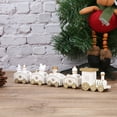 thumbnail image 5 of Christmas Train Gift, Wooden Mini Train Toy Set Decoration Model Montessori Educational Learning Toys Gifts for Kids Toddler Boys Girls 5 train, 5 of 8