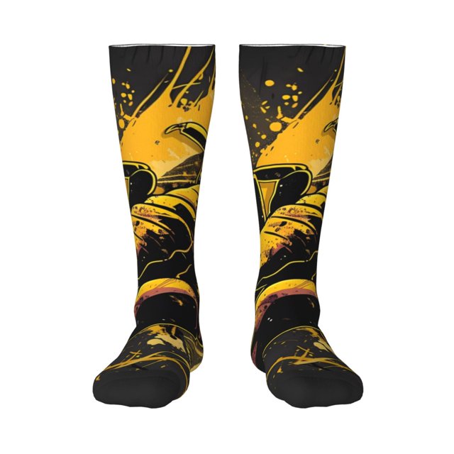 Fotbe Urban Graffiti Scorpion Illustration Calcetas Divertidas Estampadas para Hombre y Mujer, Calcetas de Algodón hasta la Rodilla para Caminar, Correr, Enfermería y Embarazo