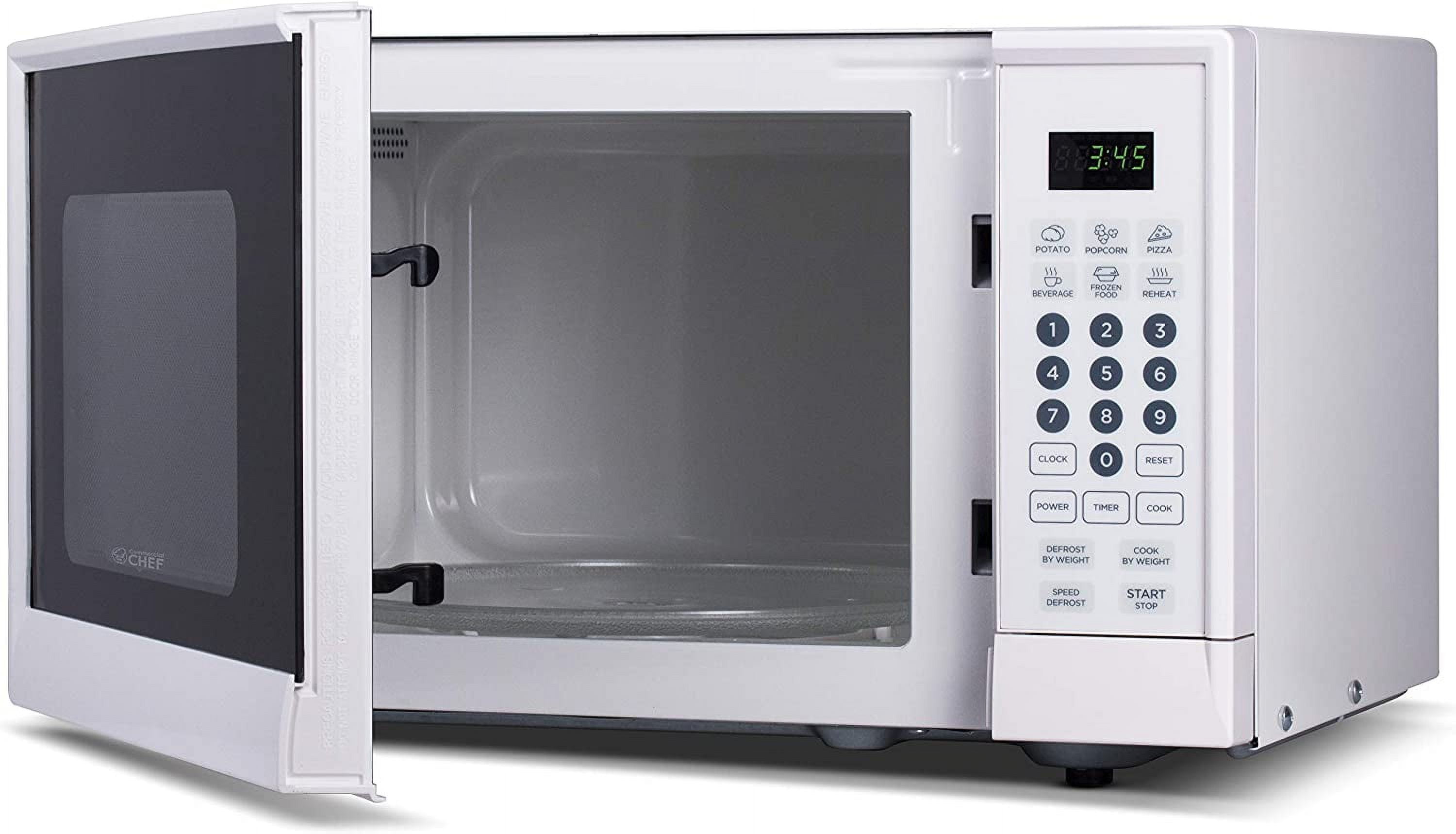 Commercial Chef CHM990W 900 Watt Counter Top Microwave Oven, 0.9