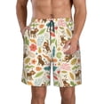 thumbnail image 2 of Uemuo Monkeys in the Jungle Pattern Men's Swim Trunks Hawaiian Beach Bathing Suit Swimsuits Beach Quick-Dry Shorts with Pockets-Medium, 2 of 9