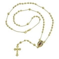 thumbnail image 4 of Bling Jewelry Womens 18K Gold Plated Rosary Beads Necklace Crucifix Virgin Mary, 4 of 7