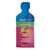 ReliOn Glucose Gel, Fruit Punch, 15g of Fast-Acting Carbohydrates, 1.1 fl. oz per Pouch