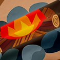 thumbnail image 4 of Manfei Adventure Campfire Shower Curtain 72Wx78L,Happy Camping Bath Curtain, 4 of 6
