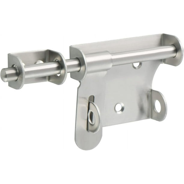 Pestillo de puerta con perno deslizante, pestillos de candado, pernos de barril resistentes, cerradura de puerta de seguridad, pestillos dobles de acero inoxidable sólido de 6 pulgadas, acab