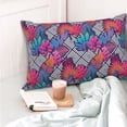 thumbnail image 4 of Pofeuu Tropical Leaves Print Polyester Microfiber Plush Pillowcases, Super Soft and Cozy Pillow Case Covers with Envelop Closure（Pillow core not included）-14"x20", 4 of 6