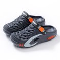 thumbnail image 6 of Men's Close Toe Platform Sandals Wide Width Breathable Slip on Clogs Lightweight Non Slip Garden Work Shoes Gray Size 8, 6 of 7