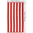 thumbnail image 2 of Toalla de playa Utopia Towels Cabana Stripe, 100% algodón, 76 x 152 cm, color rojo, 2 of 8