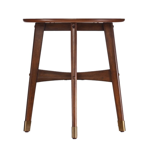 SEI Rhoda Round Midcentury Modern End Table