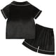 thumbnail image 4 of Odeerbi 1-8 Años Niños Niñas Pijama de Verano de Satén Con Solapa de Muesca Camisa de Manga Corta Pantalón Conjunto de Ropa de Dormir Suave, 4 of 9