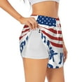 thumbnail image 1 of Balery Thank You Veterans Pantalones cortos deportivos para mujer con forro y dos bolsillos, elásticos, para entrenamiento, gimnasio, yoga-Large, 1 of 7