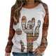 thumbnail image 1 of Camiseta de manga larga con cuello redondo para mujer a la moda, blusa suelta con estampado de verano Fridja  ghj987+4269, 1 of 5