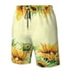 thumbnail image 4 of Fotbe Sunflowers On A Yellow Background Trajes de Baño Estampados para Hombre, Shorts de Verano de Secado Rápido, Ropa de Playa, Bañadores-XX-Large, 4 of 6
