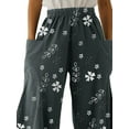 thumbnail image 3 of DYMADE Women Plus Size Printed Straight Tube Casual Pants, 3 of 4