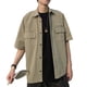 thumbnail image 2 of Camisa con cuello vuelto,Camisa de media manga para hombre, Camisa suelta para hombre, Camisa de media manga para niño, Diseño elevado, 2 of 8