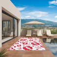 thumbnail image 2 of Kiss Marks Outdoor Rug 6x9 Ft, Non Slip Washable Area Rug, Valentine's Day Lips Print Love Red Vintage Patio Rugs Carpet Runner, Large Floor Mat for Indoor/Outdoor Deck Porch Camping, 2 of 8