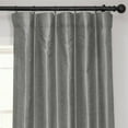 thumbnail image 4 of Half Price Drapes Storm Grey Faux Dupioni Silk Blackout Curtains for Bedroom (1 Panel), 50WX 96L, 4 of 13