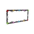 thumbnail image 4 of Creathome 3D Shining Daisy Heart License Plate Frame from Pure Zinc Alloy Metal Perfect Plate Holder, Matt Black with Colorful Glitter, Luminously Heart, 4 of 8
