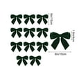 thumbnail image 3 of 12pcs Velvet Bow Decorations - Valentine's Day & Christmas Window Decor, Festive Tree Ornament, oft Bow tickers for Home Holiday Decoration, 6*6in, Green, 3 of 6