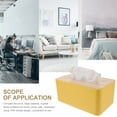 thumbnail image 3 of UPGRATOR 1Set Facial Tissue Organizer Yellow PP Wood Rectangular for Restaurant Use Toilet Stand, 3 of 7
