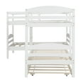 thumbnail image 4 of Twin L-Shaped Corner Bunk Bed and Loft Bed with Trundle Solid Wood Twin Bunk Bed Loft Bed with Guardrail, 5 Bed Bunk, 4 of 7