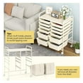 thumbnail image 6 of 12 Drawer Rolling Storage Cart, Art Cart Organizer on Wheels, Mobile Utility Cart with Drawers, Multipurpose Drawers for Home Office School Classroom (White), 6 of 9