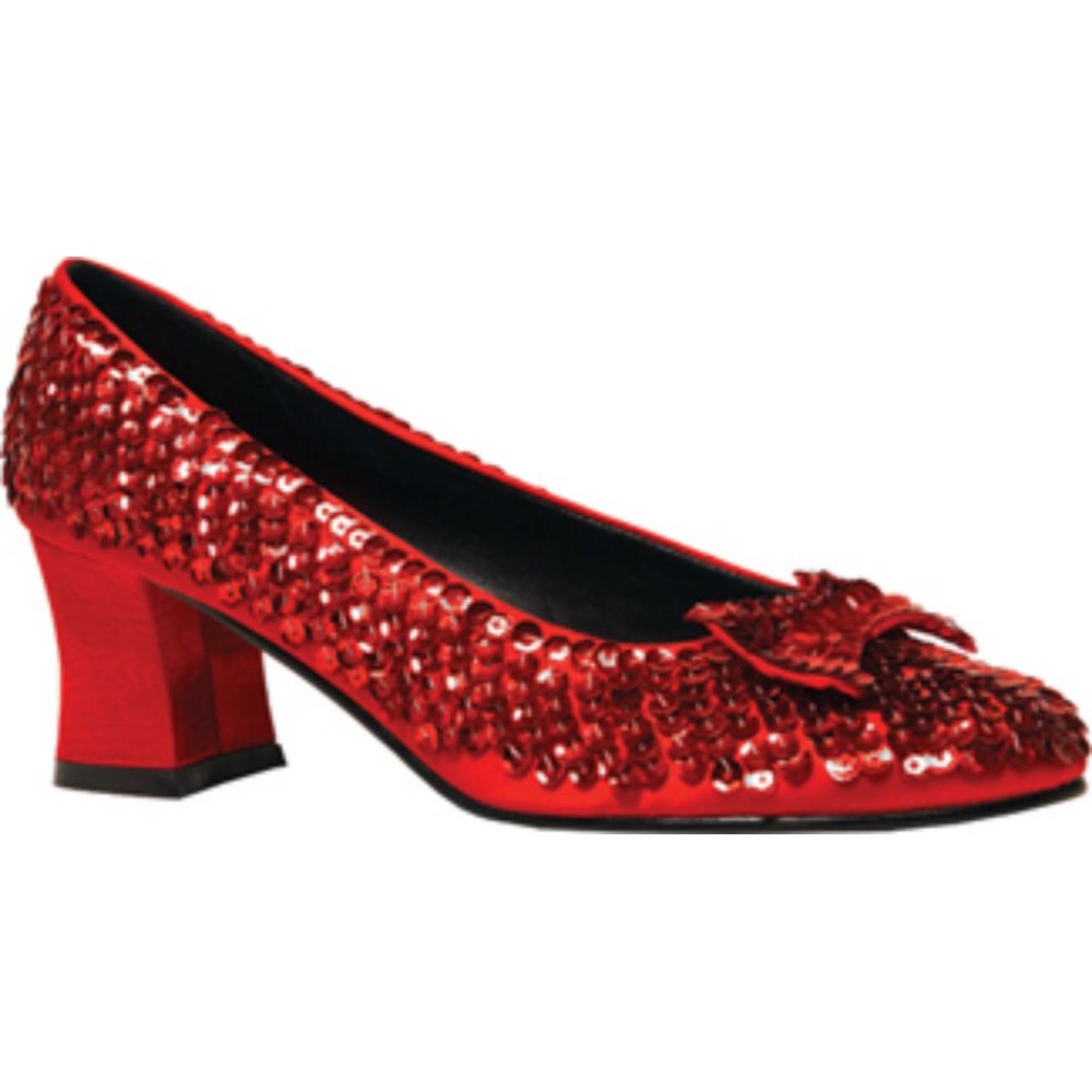 Red Sequin Women Adult Shoes Halloween Costume Accessory Size 6