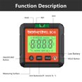 thumbnail image 4 of Digital Angle Finder, Level Angle Finder Digital Angle Gauge 4x90 Degree Range Digital Level Box Angle Gauge with Magnetic Base, 4 of 7