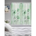 thumbnail image 3 of Green Flowers Bathroom Window Curtain, Spring Floral Elegant Pastoral Botanical Light Filtering Coffee Kitchen Curtains, Bedroom Living Room Curtains 2 Panel 84"x63", 3 of 6