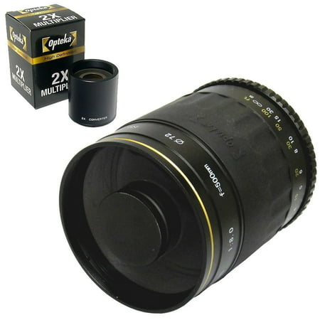 Opteka 500mm / 1000mm High Definition Mirror Telephoto Lens for Nikon D5, D4s, D4, D3x, Df, D810, D800, D750, D610, D500, D7500, D7200, D7100, D5600, D5500, D5300, D3400, & D3300 Digital SLR