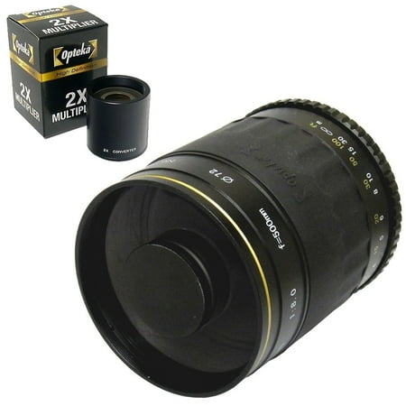 4x Digital Zoom Lens - Opteka 500mm / 1000mm High Definition Mirror Telephoto Lens for Nikon D5, D4s, D4, D3x, Df, D810, D800, D750, D610, D500, D7500, D7200, D7100, D5600, D5500, D5300, D3400, & D3300 Digital SLR Cameras