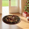 thumbnail image 5 of Christmas 3D Rug, Christmas Optical Illusion Area Mat Optical Illusion Floor Mat With Depth Pattern, Funny Round Floor Carpet For Porch Holiday Entryway Living Room Christmas tree, 5 of 7