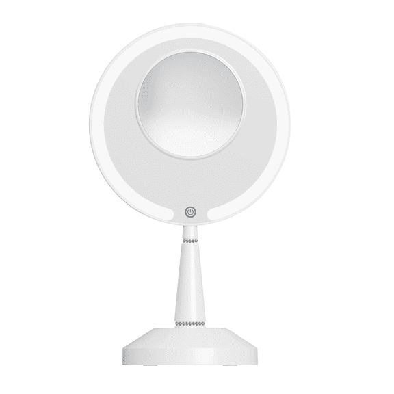 Impressions Vanity Bijou 2.0 LED Handheld Mirror with 5x Magnified Mirror, Soft Touch Sensor