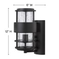 thumbnail image 4 of Hinkley Lighting 1900 1-Light 12" Height Outdoor Ambient Wall Sconce from the Saturn Collection, 4 of 4