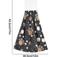 thumbnail image 2 of GZHJMY Hanging Kitchen Towel Cute Dog Paws and Dots Hand Towel 2 Pcs Absorbent Hanging Tie Towels for Bathroom Laundry Room Kitchen 12 x 17 Inches, 2 of 6