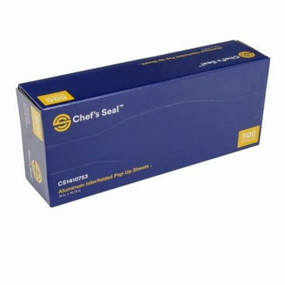 Chefs Seal CS141075-3 NJ 14 x 10.75 in. Aluminum Foil Pop Up Sheet, Silver - Case of 3000