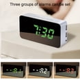 thumbnail image 6 of Mirror Surface Multi-functional Alarm Clock with 2 USB Interfaces - Digital LED Clock with Cable - Household Supplies, 6 of 8