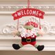 thumbnail image 3 of Monstrate Colgantes de señal de bienvenida de Navidad Santa Claus muñeco de nieve diseño de escena puerta decoración colgante de Navidad Kits de decoración para fiestas Papá Noel, 3 of 6