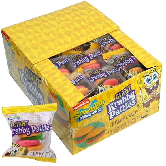 Giant Krabby Patties Gummy Candy 22.68 Oz. (Pack of 36)