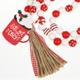 thumbnail image 4 of TUIBELYN Wood Bead Garland with Tassels Red White Wooden Bead Banner Xmas Farmhouse Hanging Beads Beads Wall Decor for Holiday Door Window Hanging Decor, 4 of 7