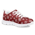thumbnail image 2 of Pzuqiu Red Running Shoes Girls Xmas Snowflake Tennis Sports Shoes Kids Christmas Sneakers 13 Little Teen Girls Comfy Mesh Flat Indoor Outdoor Walking Athletic Shoes, 2 of 5