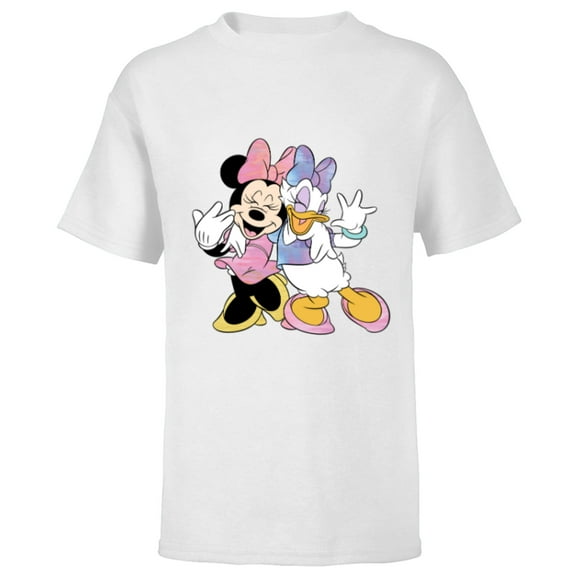 Disney Minnie Mouse and Daisy Duck Best Friends - Short Sleeve T-Shirt for Kids -Customized-White