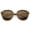 Tortoise-Gold / Brown, variant on sunglassLA Unisex Women's Oversize Triangle Detail Round Cat Eye Sunglasses (Black-Silver / Lavender) - 55mm