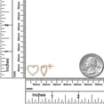 thumbnail image 3 of AVORA 10K Yellow Gold Open Heart Simulated Diamond CZ Stud Earrings, 3 of 6