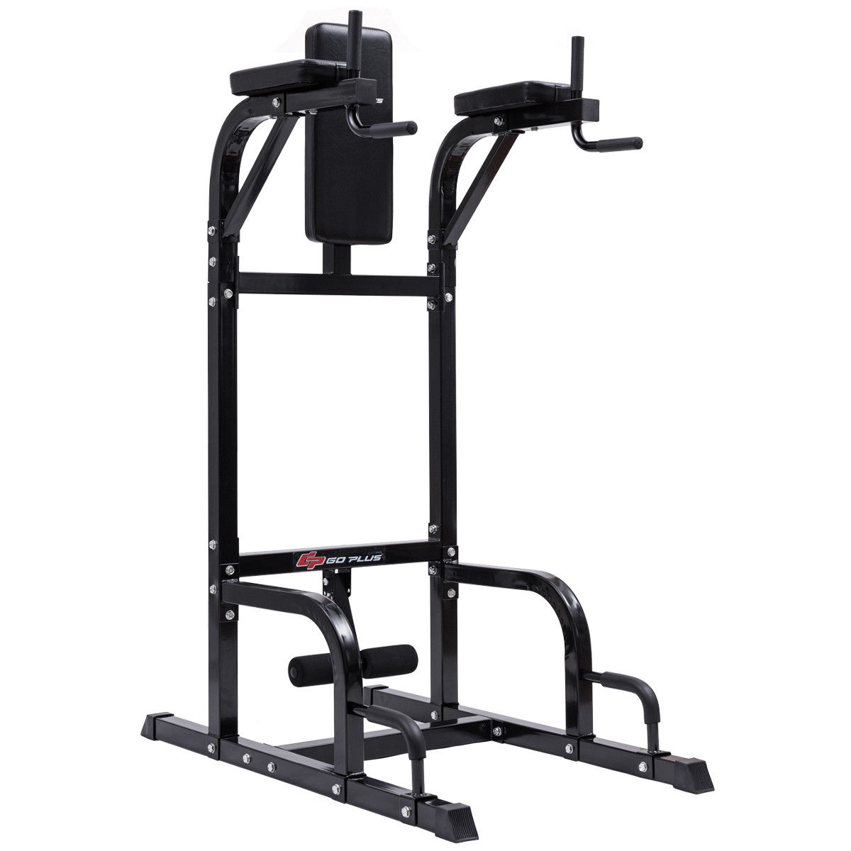 Goplus Vertical Knee Raise Dip Station Chin Up Push Up Stand Power