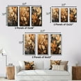 thumbnail image 4 of Designart "Earthy Foliage Balance V" Floral Wall Art Set Of 3 - Brown Floral Canvas Set For Living Room Decor, 4 of 7