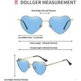 thumbnail image 2 of Heart Sunglasses Women Polarized Metal Frame Trendy Cute Heart Shaped Sunglasses UV400 Protection, 2 of 5