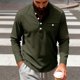 thumbnail image 5 of pstuiky camisa de manga larga para hombre, Camisa informal de sarga de color liso con cuello alto y bolsillos abotonados para hombre Tops casuales para hombres m, 5 of 7