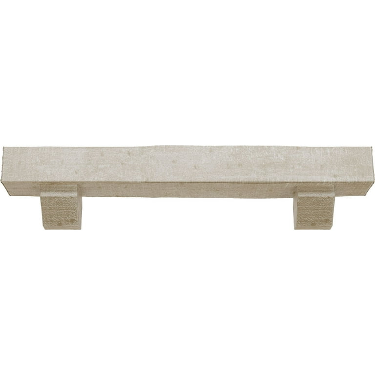 Ekena Millwork 6H x 6D x 72W Rough Cedar Faux Wood Fireplace Mantel Kit  with Ashford Corbels, White Washed - Walmart.com