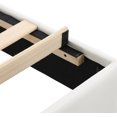 thumbnail image 7 of AENKYO Full Size Platform Bed Frame with Leather Upholstered Headboard, White, 7 of 7